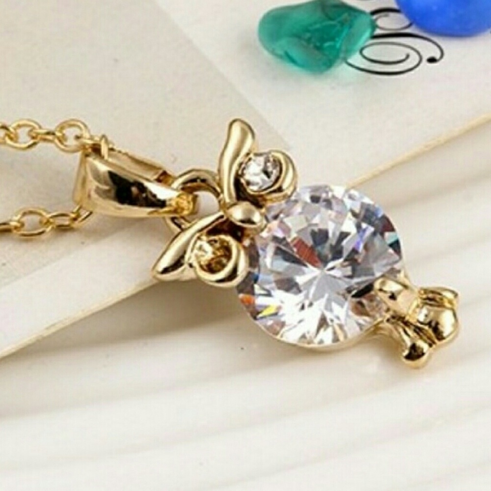 🌹Gold Plated AAAA CZ Owl Necklaces